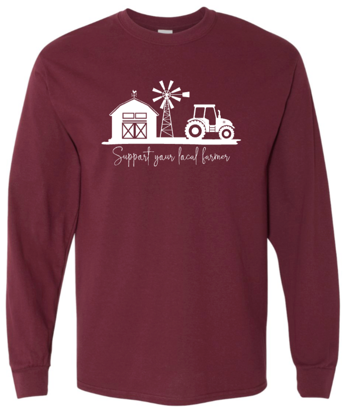 SUPPORT YOUR FARMERS - Maroon