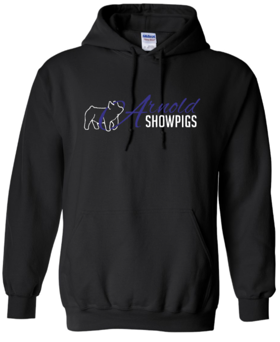 AS | Black Hooded Sweatshirt | Unisex & Youth