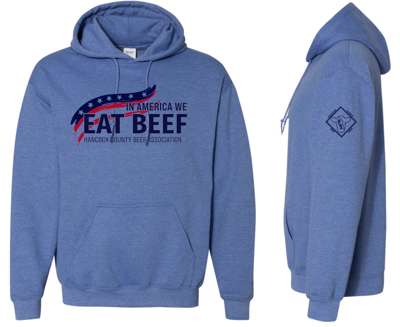 HCBA | Heather Royal Hooded Sweatshirt