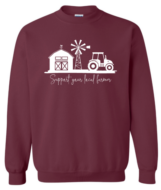 SUPPORT YOUR FARMERS - Maroon Sweatshirts