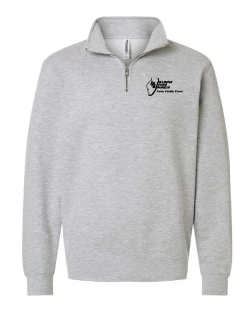 Grey 1/4 Zip - Embroidery