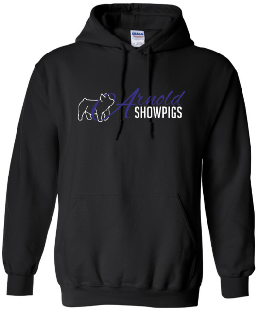 AS | Black Hooded Sweatshirt | Unisex & Youth