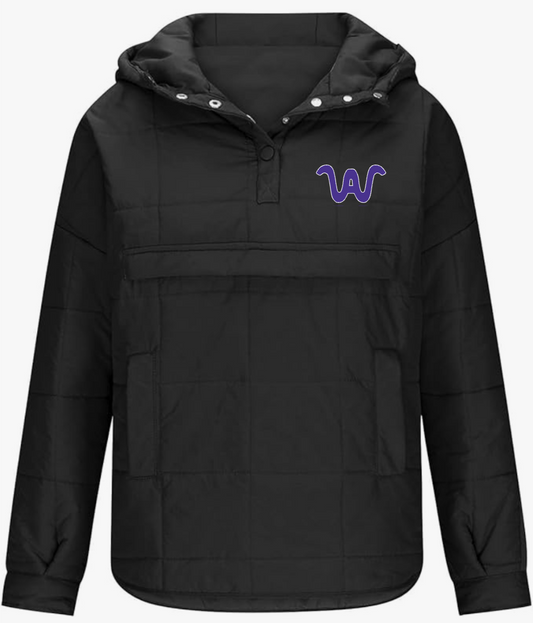 Waltz Black Quilted Pullover | Youth